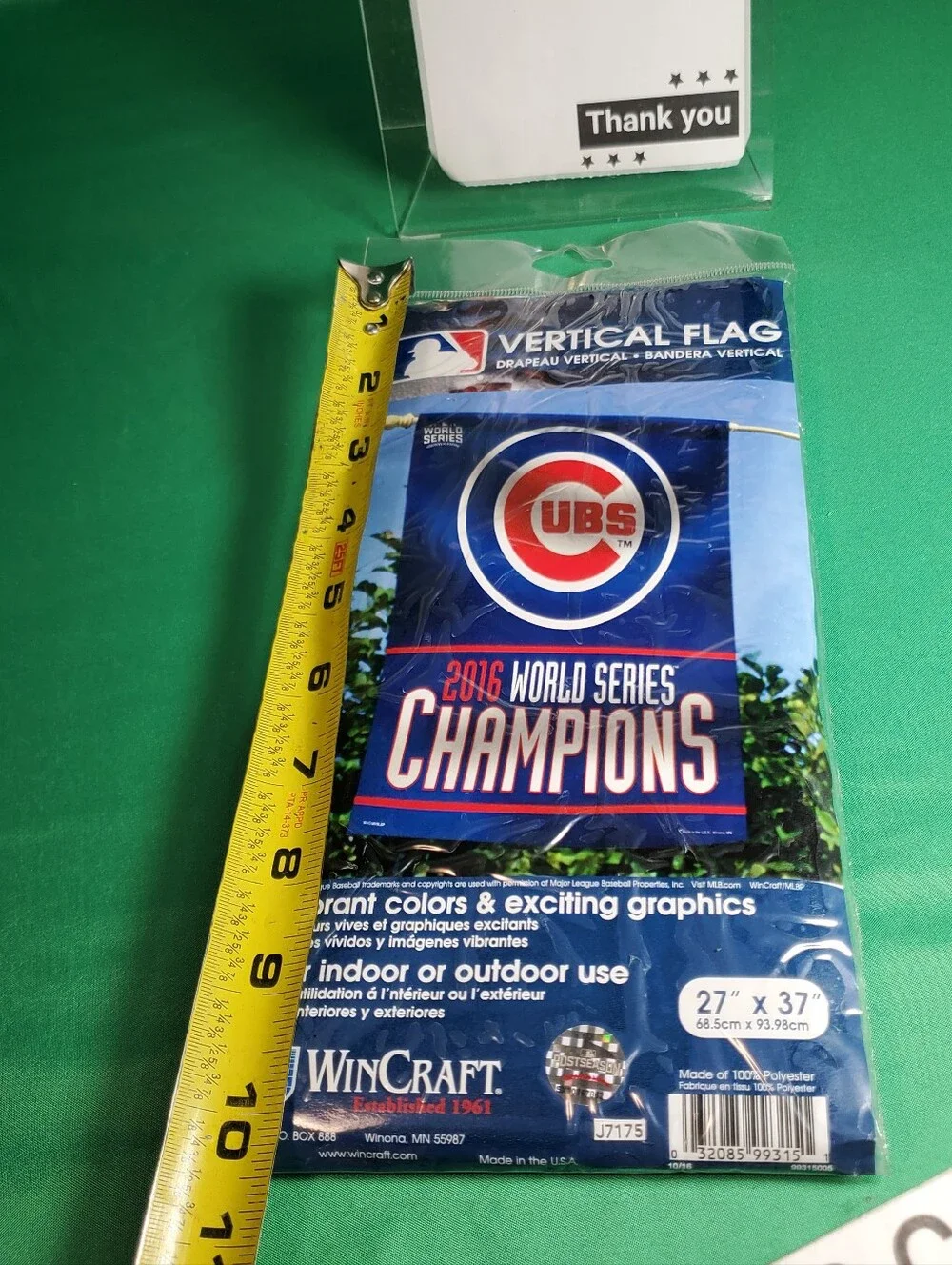 Chicago Cubs 2016 World Series Champs 27×37 Vertical Banner